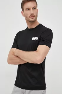 Koszulki męskie - Emporio Armani t-shirt męski kolor czarny z aplikacją - grafika 1