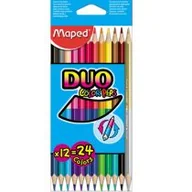Przybory szkolne - Maped Kkredki dwustronne Colorpeps Duo 12 szt. = 24 kolory 829600 - miniaturka - grafika 1