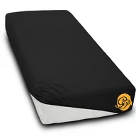 Prześcieradła - Prześcieradło Bawełniane Jersey 160X200Cm Czarny - miniaturka - grafika 1