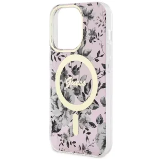 Guess GUHMP14LHCFWSP do Apple iPhone 14 Pro 6.1" różowy/pink hardcase Flower MagSafe - Etui i futerały do telefonów - miniaturka - grafika 6