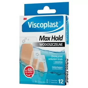 3M VISCOPLAST Plastry Viscoplast Max Hold wodoszczelne x 12 szt - Apteczki i materiały opatrunkowe - miniaturka - grafika 1
