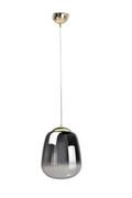 Lampy sufitowe - KET Skandynawska LAMPA wisząca KET1023 loftowa OPRAWA szklany zwis przydymiony złoty KET1023 - miniaturka - grafika 1