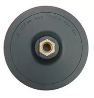 Materiały ścierne - Vorel TARCZA GUMOWA Z RZEPEM DO SZLIFIERKI KĄTOWEJ 125mm 08315 - miniaturka - grafika 1