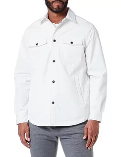 Kurtki męskie - Armani Exchange Męska kurtka dżinsowa z długim rękawem, duże kieszenie z przodu, casualowy krój, biały, XXL - grafika 1