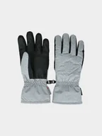 Rękawice narciarskie - 4F Rękawice narciarskie Thinsulate damskie - szare XL - miniaturka - grafika 1