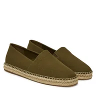 Espadryle męskie - Espadryle Calvin Klein Espadrille Cv Logo HM0HM01808 Khaki - miniaturka - grafika 1