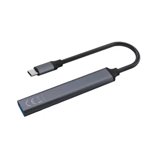 SAVIO HUB USB-C - 3 X USB-A 2.0, 1 X USB-A 3.0, SZARY, AK-71 - Kable - miniaturka - grafika 5