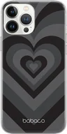 Etui i futerały do telefonów - Etui do Apple IPHONE 15 Serduszka 007 Babaco Nadruk pełny Czarny - miniaturka - grafika 1