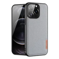 Etui i futerały do telefonów - Dux Ducis Fino etui pokrowiec pokryty nylonowym materiałem iPhone 13 Pro szary - miniaturka - grafika 1