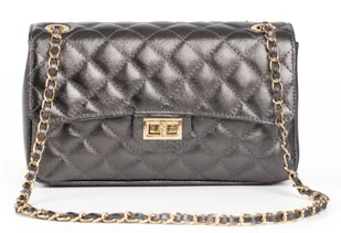 Torebka skórzana na ramię - pikowana - Torebki damskie - miniaturka - grafika 1