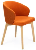 Krzesła - Pomarańczowe krzesło kubełkowe dąb artisan F3-F36 - miniaturka - grafika 1