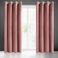 Zasłony - Zasłona MELANIE 140 x 250 cm przelotki ciemnoróżowy - miniaturka - grafika 1