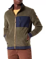 Kurtki męskie - Camel Active Męska Kurtka Z Dzianiny 409400/8W34, Olive Brown, 3Xl - miniaturka - grafika 1