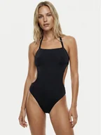 Stroje kąpielowe - Calvin Klein Swimwear Strój kąpielowy LV00Q61200 Czarny - miniaturka - grafika 1