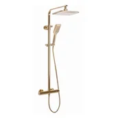 Zestawy prysznicowe - Rea Zestaw Prysznicowy REA Tom gold z termostatem - miniaturka - grafika 1