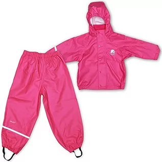 Kurtki i płaszcze dla chłopców - Celavi Dziewczęcy dwuczęściowy kombinezon przeciwdeszczowy, w wielu kolorach, kurtka przeciwdeszczowa, różowy (Real Pink), 130 cm - grafika 1