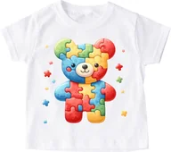 Koszulki dla dziewczynek - koszulka z motywem autyzm, koszulka autyzm - miniaturka - grafika 1