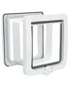 Transportery dla kotów - Trixie Drzwiczki dla kota 4-Way z tunelem XL białe - miniaturka - grafika 1