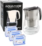 Dzbanki filtrujące - Dzbanek filtrujący wodę Aquaphor Onyx 4.2L CZARNY TRITAN + 3x Filtry Wkłady - miniaturka - grafika 1