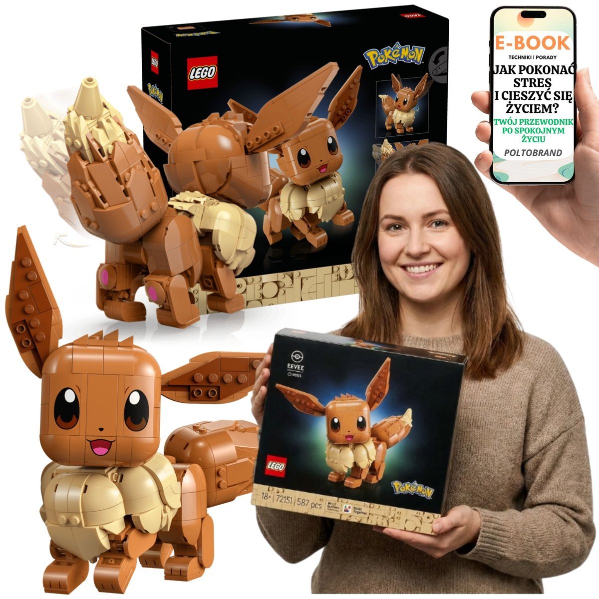 LEGO EEVEE 72151 Pokémon LEGO Kolekcjonerska Figurka Do Pokoju + E-BOOK-1