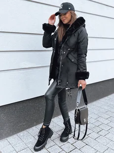Kurtka zimowa damska parka ARCTIC czarna Dstreet TY3986-S - Kurtki damskie - miniaturka - grafika 1