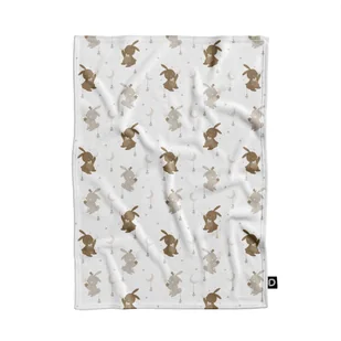 Koc pluszowy dla dzieci BUNNY BLISS wzór D253 | zajączki w gwiazdkach 150 x 200 cm - Koce - miniaturka - grafika 1