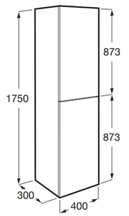 Roca Delta Słupek boczny 40x30x175 cm ciemny zielony mat A857635513 - odbiór osobisty: Kraków, Warszawa - Szafki łazienkowe - miniaturka - grafika 1