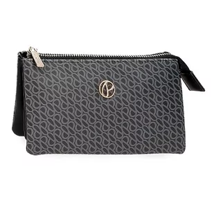 Pepe Jeans Megan Portfel Trzy przegródki Czarny 17,5x9,5x2 cms Skóra syntetyczna, czarny, Talla única, Portfel Trzy przegródki - Portfele - miniaturka - grafika 1