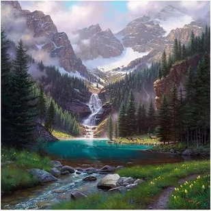 Diamentowa Mozaika Potok W Górach 30x40 - Zabawki kreatywne - miniaturka - grafika 1