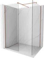 Ścianki i drzwi prysznicowe - Mexen Kioto ścianka prysznicowa Walk-in 135 x 100 cm, transparent, różowe złoto - 800-135-202-60-00-100 - miniaturka - grafika 1