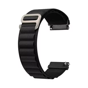 Pasek Opaska Bransoleta Alpine Czarny uniwersalna 20mm - Akcesoria do smartwatchy - miniaturka - grafika 1