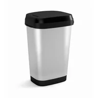 Kosze na śmieci - FENIKS KIS Dual Swing Bin Style 50 l Srebrny - miniaturka - grafika 1