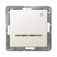Wyłączniki światła i elektryczne - Ospel Impresja Łącznik zwierny światło z podświetleniem pomarańczowym ecru ŁP-5YS/m/27 ŁP-5YS/M/27 - miniaturka - grafika 1