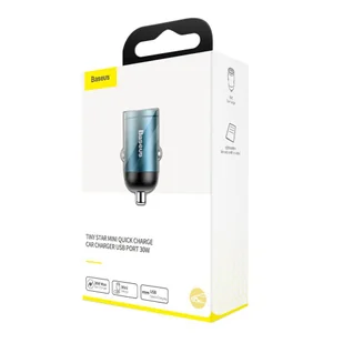 Baseus Tiny Star mini inteligentna ładowarka samochodowa USB 30W Quick Charge 3.0 niebieski (VCHX-A03) hurtel-53290-0 - Ładowarki samochodowe - miniaturka - grafika 43