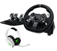 Kontrolery gier na PC - Logitech G920 z pedałami do Xbox Series X/S, Xbox One, PC Force Feedback + słuchawki Astro A10 Biały - miniaturka - grafika 1