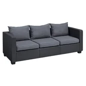 Sofy ogrodowe - ALLIBERT ALLIBERT SALTA 3 Sofa, 200,5 x 84 x 65,5 cm, grafit/szary 17206018 - miniaturka - grafika 1