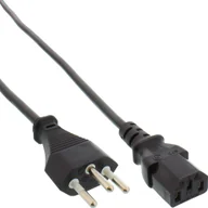 Kable miedziane - 40-pakowy kabel sieciowy InLine®, wtyczka sieciowa Szwajcaria do wtyczki IEC C13 - miniaturka - grafika 1