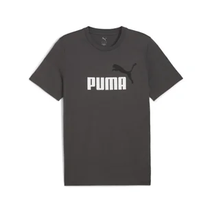 Męska koszulka Essentials z dwukolorowym logo No. 1 PUMA Dusky Gray - Koszulki sportowe męskie - miniaturka - grafika 1