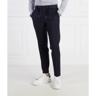 BOSS Wełniane spodnie H-Genius-DS-B1 | Slim Fit - Spodnie męskie - miniaturka - grafika 1