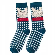 Skarpetki damskie - Modne skarpetki z motywem francuskiego kota wysokie kobieta mężczyzna - miniaturka - grafika 1