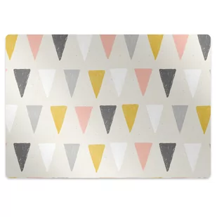 Mata na podłogę pod krzesło Wzór trójkątny 140x100 cm - Podnóżki, podpórki, podkładki - miniaturka - grafika 1