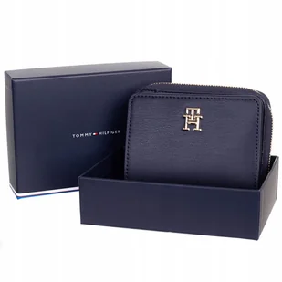 Tommy hilfiger portfel damski iconic tommy med za granatowy - Portfele - miniaturka - grafika 1