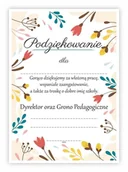 Prace ręczne dla dzieci - Dyplom A4 podziękowania - Kwiaty 30szt - miniaturka - grafika 1