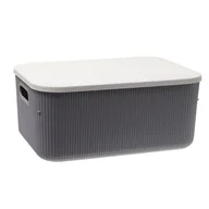 Pudła i pojemniki do przechowywania - Organizer z pokrywką Lotos 6 l popiel - miniaturka - grafika 1
