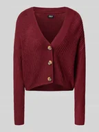 Swetry damskie - Kurtka z dzianiny o kroju regular fit z obniżonymi ramionami model ‘CAROL’ - miniaturka - grafika 1