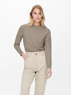 ONLY Sweter "Rica" w kolorze szarobrązowym - Swetry damskie - miniaturka - grafika 1