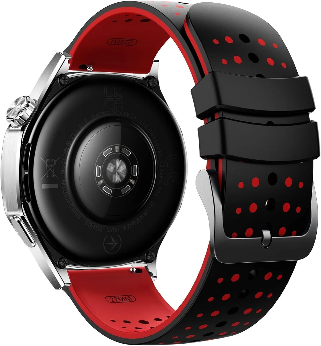 PASEK SILIKONOWY 22MM DWUKOLOROWY SMARTWATCH MIĘKKI ELASTYCZNY ODDYCHAJĄCY