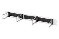 Akcesoria do komputerów stacjonarnych - Digitus Organizator kablowy ze szczotką 19" 1U, 4x uchwyty stalowe, 40x75 mm, szary - miniaturka - grafika 1
