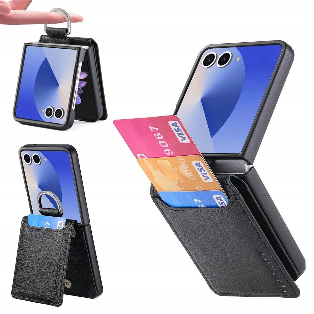 Etui z miejscem na karty i ringiem do Samsung Galaxy Z Flip7 5G portfel