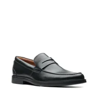 Półbuty męskie - Un Aldric Step [Black Leather] - rozmiar 45 - miniaturka - grafika 1